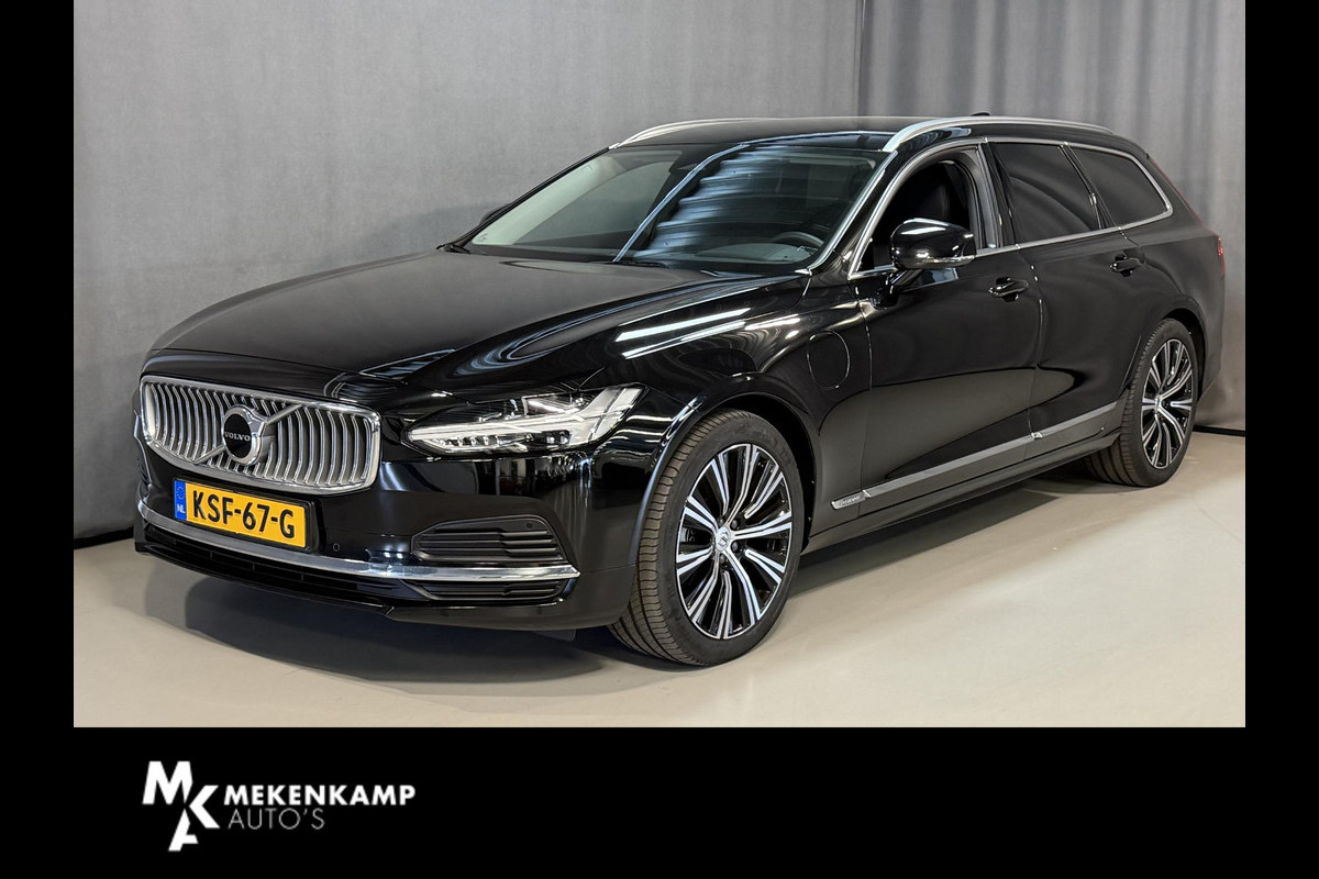 Volvo V90 2.0 T6 PHEV AWD Plus Bright 19"/Leder + memory l + r/Stoel + stuurverwarming/Adaptieve cruise/Harman Kardon/Dodehoek/Elektrische klep/Keyless