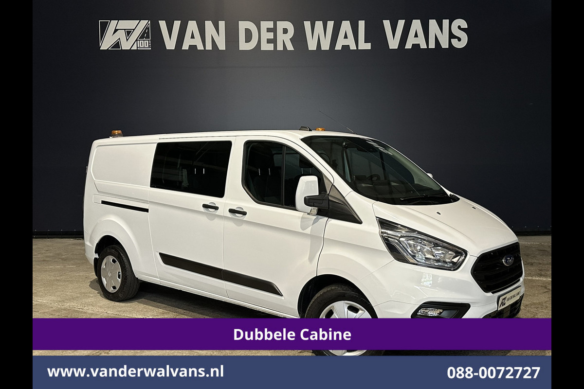 Ford Transit Custom 2.0 TDCI 130pk L2H1 Dubbele Cabine Euro6 Airco | 5-Zits | Camera | LED | Tachograaf Cruisecontrol, Trekhaak, Stoelverwarming, Verwarmde voorruit, Parkeersensoren