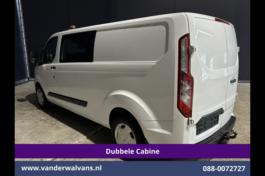 Ford Transit Custom 2.0 TDCI 130pk L2H1 Dubbele Cabine Euro6 Airco | 5-Zits | Camera | LED | Tachograaf Cruisecontrol, Trekhaak, Stoelverwarming, Verwarmde voorruit, Parkeersensoren