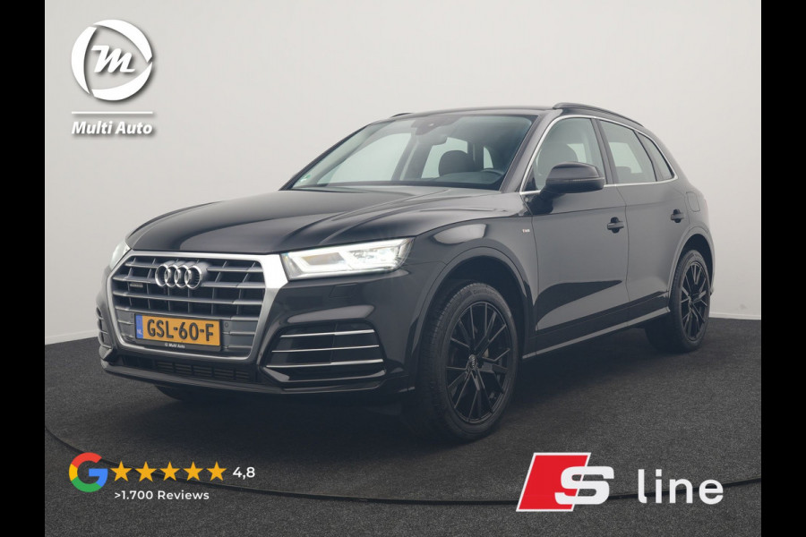 Audi Q5 50 TFSI e Quattro S Line PHEV 300pk | Trekhaak af Fabriek | Head Up | Camera | Voorstoelen Verwarmd | Apple Carplay | Navigatie | Virtual | Plug in Hybrid