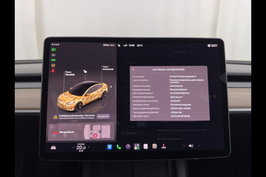 Tesla Model 3 RWD 60 kWh [3-Fase-11kW] {SoH-88%} (INCL-BTW) Aut. *PANO | AUTOPILOT | LEATHER | KEYLESS | FULL-LED | MEMORY-PACK | TOPVIEW | DAB | CARPLAY | DIGI-COCKPIT | LANE-ASSIST | HEATED-COMFORTSEATS | 18"ALU*