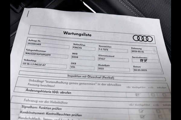 Audi Q3 Sportback 35 TFSI 2X S-LINE BLACKLINE 20'' SFEERVERL/CARPLAY/ADAPT-CR/DAB/SONOS/ELECTR-STOELEN///