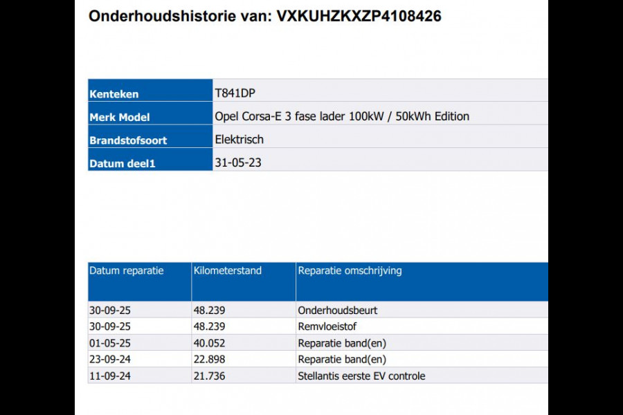Opel Corsa E 100KW / 50KWh SOH 98% / Airco-Ecc. / Cruise-ctr. / Apple Carplay Android / Navigatie via Usb / Apk 05-2027