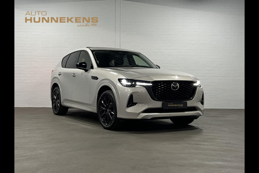 Mazda CX-60 2.5 e-SkyActiv PHEV Homura Trekhaak | Adapt. cruise | Open dak | Stoelventilatie | 360 camera | Head-up | Stuur-/Stuurverwarming | Bose | Pano