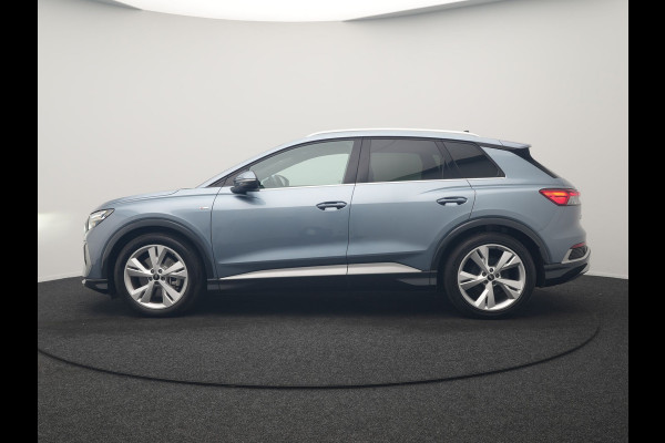 Audi Q4 e-tron 40 2x S Line 82 kWh 204pk Dealer O.H | Trekhaak Af Fabriek | Matrix LED | Keyless | Lederen Sportstoelen Verwarmd | BLIS | Apple Carplay | Lane Assist | Virtual | Navigatie | DAB | 20"L.M |