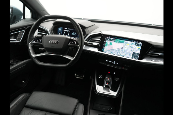 Audi Q4 e-tron 40 2x S Line 82 kWh 204pk Dealer O.H | Trekhaak Af Fabriek | Matrix LED | Keyless | Lederen Sportstoelen Verwarmd | BLIS | Apple Carplay | Lane Assist | Virtual | Navigatie | DAB | 20"L.M |