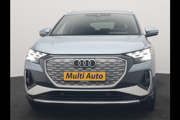 Audi Q4 e-tron 40 2x S Line 82 kWh 204pk Dealer O.H | Trekhaak Af Fabriek | Matrix LED | Keyless | Lederen Sportstoelen Verwarmd | BLIS | Apple Carplay | Lane Assist | Virtual | Navigatie | DAB | 20"L.M |