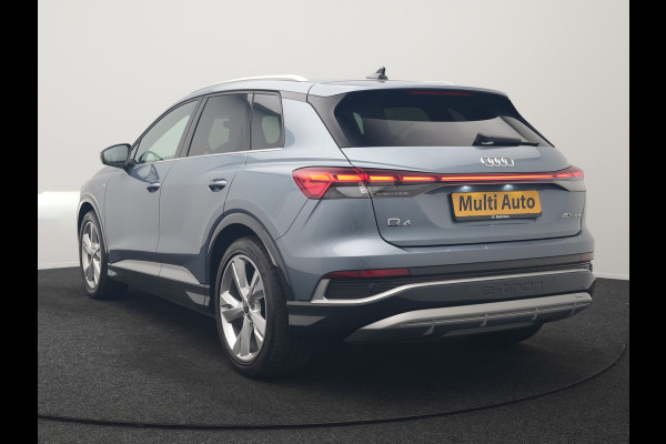 Audi Q4 e-tron 40 2x S Line 82 kWh 204pk Dealer O.H | Trekhaak Af Fabriek | Matrix LED | Keyless | Lederen Sportstoelen Verwarmd | BLIS | Apple Carplay | Lane Assist | Virtual | Navigatie | DAB | 20"L.M |