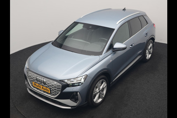 Audi Q4 e-tron 40 2x S Line 82 kWh 204pk Dealer O.H | Trekhaak Af Fabriek | Matrix LED | Keyless | Lederen Sportstoelen Verwarmd | BLIS | Apple Carplay | Lane Assist | Virtual | Navigatie | DAB | 20"L.M |