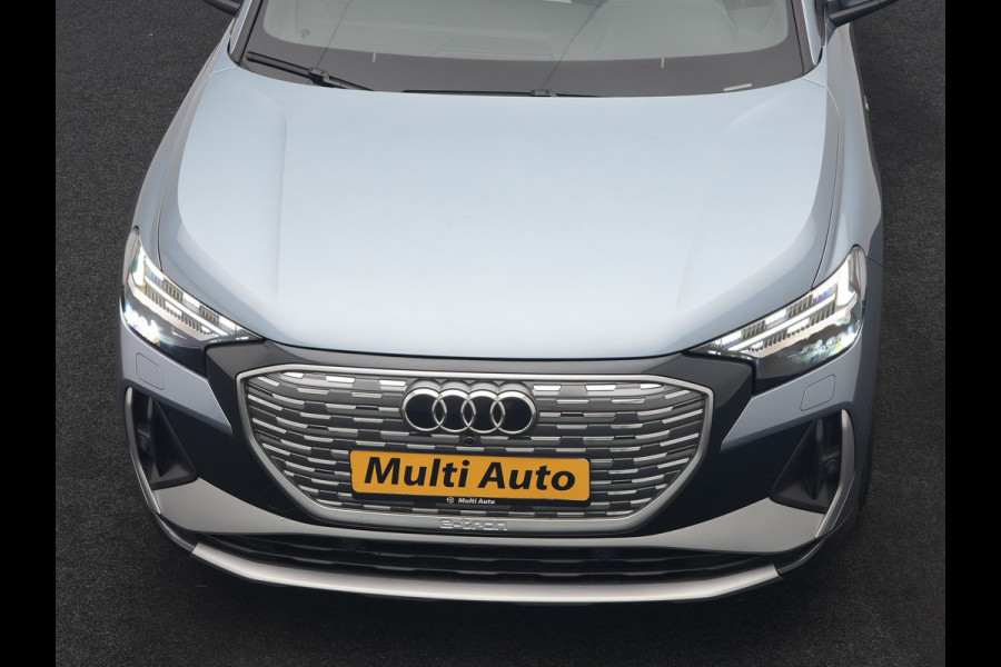 Audi Q4 e-tron 40 2x S Line 82 kWh 204pk Dealer O.H | Trekhaak Af Fabriek | Matrix LED | Keyless | Lederen Sportstoelen Verwarmd | BLIS | Apple Carplay | Lane Assist | Virtual | Navigatie | DAB | 20"L.M |