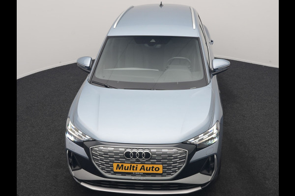 Audi Q4 e-tron 40 2x S Line 82 kWh 204pk Dealer O.H | Trekhaak Af Fabriek | Matrix LED | Keyless | Lederen Sportstoelen Verwarmd | BLIS | Apple Carplay | Lane Assist | Virtual | Navigatie | DAB | 20"L.M |