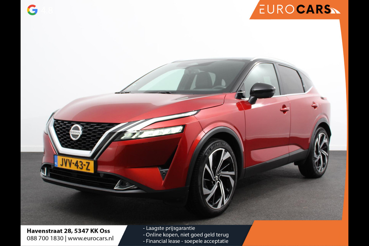 Nissan QASHQAI 1.3 MHEV Xtronic Tekna Plus Navigatie Climate control Head up leder LMV Camera 360 Panorama dak Electrisch bedienbare achterklep