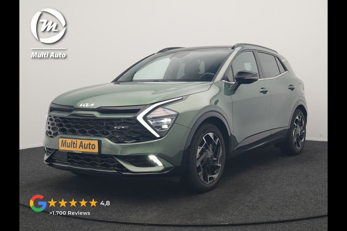 Kia Sportage 1.6 T-GDi PHEV AWD GT-Line 265pk Dealer O.H | Trekhaak Afn. | Panodak | Adaptive Cruise | 360 Camera | Harman / Kardon | Lederen Sportstoelen Memory & Ventilatie | Keyless | Apple Carplay | Pilot Assist | Stuur & Stoelverwarming | Sfeerverlichting | Virtual | Navigatie | DAB | 19"L.M | Plug In Hybrid |