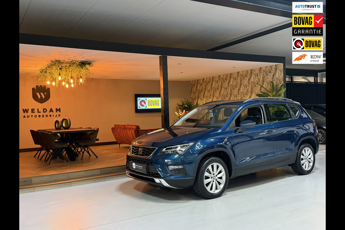 Seat Ateca 1.0 EcoTSI Style Edition|Lava Blue|Dealer Onderhouden|AllSeason|Virtual Cockpit|LED|Navi|CarPlay|Cruise|PDC|Rijklaar