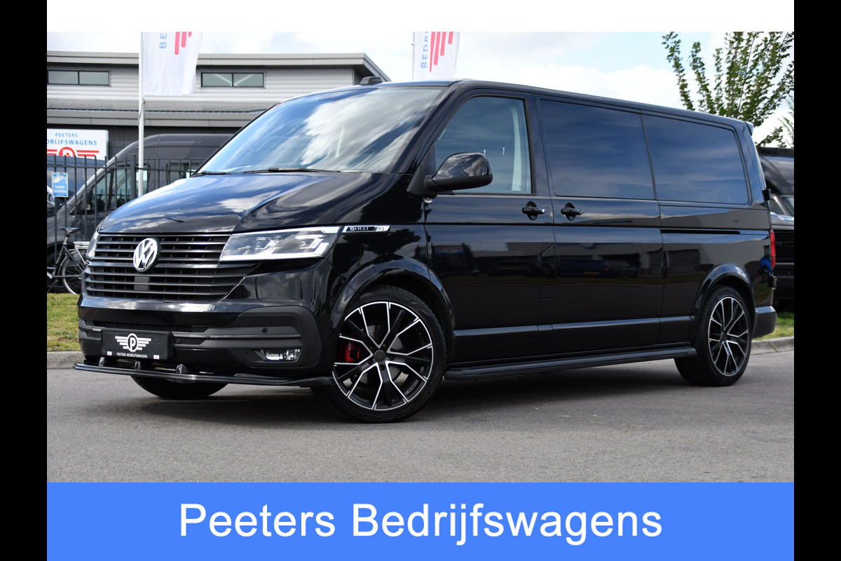 Volkswagen Transporter 2.0 TDI L2H1 30 DC Bulli Black Edition Adaptieve Cruise, Virtual, Camera, Carplay, Stoelverwarming, LED, 2 x Schuifdeur, Automaat, Trekhaak, Sensoren, Uniek!