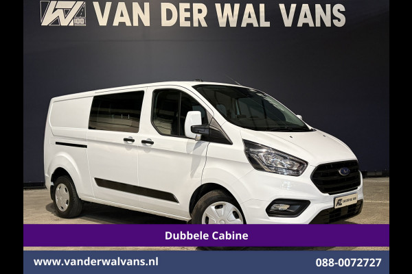 Ford Transit Custom 2.0 TDCI 130pk Automaat L2H1 Dubbele Cabine Euro6 Airco | 6-Zits | Camera | Navigatie | Apple Carplay Cruisecontrol, LED, Verwarmde voorruit, Stoelverwarming, Parkeersensoren, Achterklep