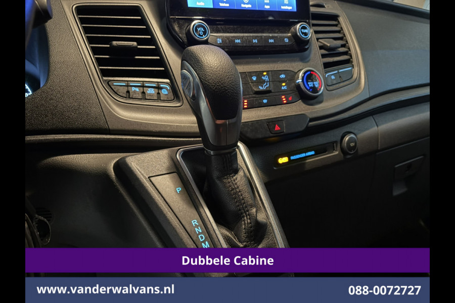 Ford Transit Custom 2.0 TDCI 130pk Automaat L2H1 Dubbele Cabine Euro6 Airco | 6-Zits | Camera | Navigatie | Apple Carplay Cruisecontrol, LED, Verwarmde voorruit, Stoelverwarming, Parkeersensoren, Achterklep
