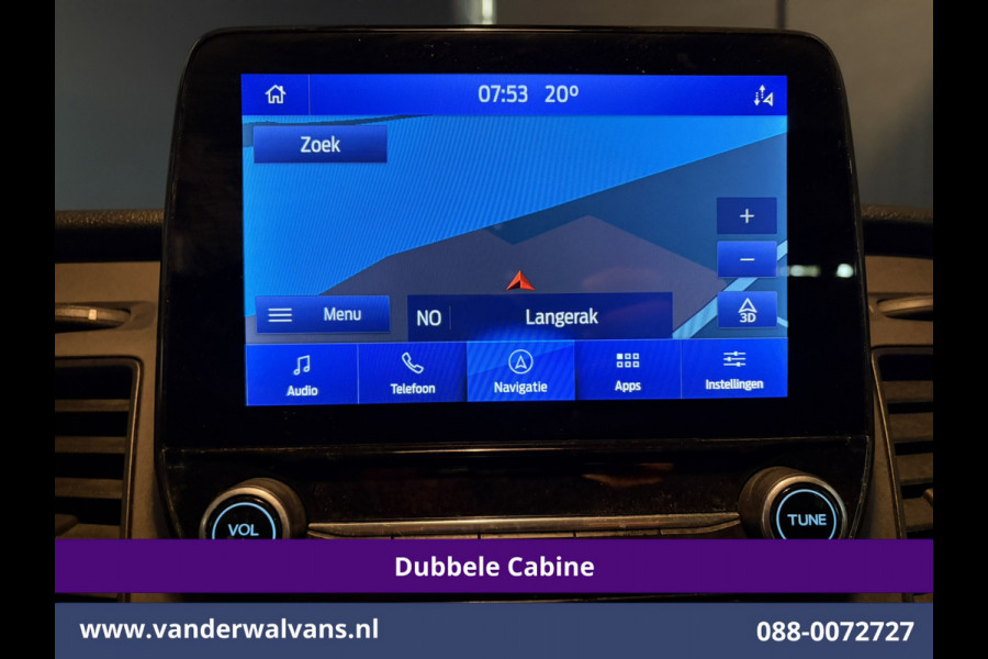 Ford Transit Custom 2.0 TDCI 130pk Automaat L2H1 Dubbele Cabine Euro6 Airco | 6-Zits | Camera | Navigatie | Apple Carplay Cruisecontrol, LED, Verwarmde voorruit, Stoelverwarming, Parkeersensoren, Achterklep