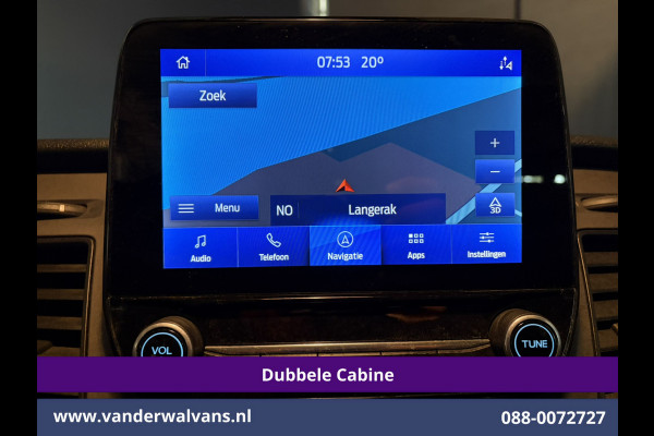 Ford Transit Custom 2.0 TDCI 130pk Automaat L2H1 Dubbele Cabine Euro6 Airco | 6-Zits | Camera | Navigatie | Apple Carplay Cruisecontrol, LED, Verwarmde voorruit, Stoelverwarming, Parkeersensoren, Achterklep