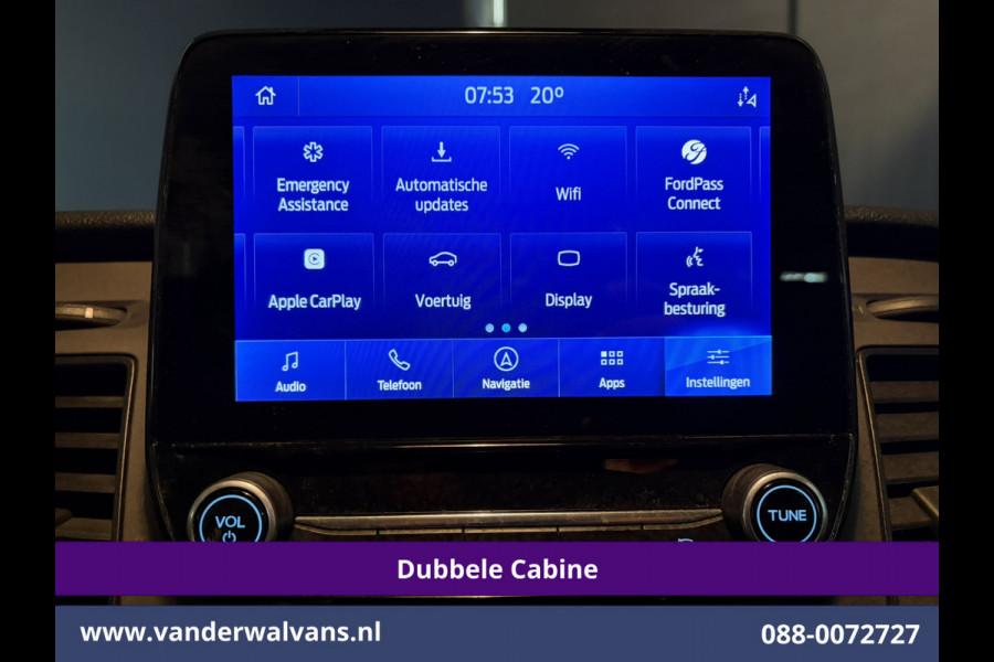 Ford Transit Custom 2.0 TDCI 130pk Automaat L2H1 Dubbele Cabine Euro6 Airco | 6-Zits | Camera | Navigatie | Apple Carplay Cruisecontrol, LED, Verwarmde voorruit, Stoelverwarming, Parkeersensoren, Achterklep