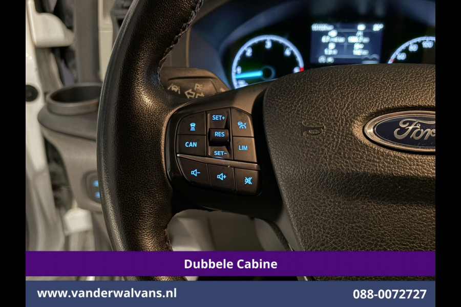 Ford Transit Custom 2.0 TDCI 130pk Automaat L2H1 Dubbele Cabine Euro6 Airco | 6-Zits | Camera | Navigatie | Apple Carplay Cruisecontrol, LED, Verwarmde voorruit, Stoelverwarming, Parkeersensoren, Achterklep