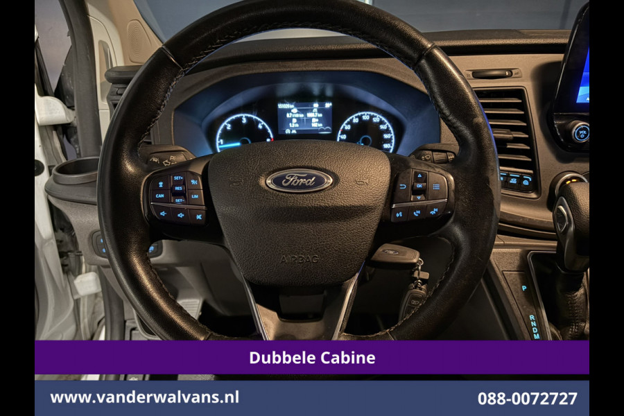 Ford Transit Custom 2.0 TDCI 130pk Automaat L2H1 Dubbele Cabine Euro6 Airco | 6-Zits | Camera | Navigatie | Apple Carplay Cruisecontrol, LED, Verwarmde voorruit, Stoelverwarming, Parkeersensoren, Achterklep
