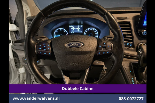 Ford Transit Custom 2.0 TDCI 130pk Automaat L2H1 Dubbele Cabine Euro6 Airco | 6-Zits | Camera | Navigatie | Apple Carplay Cruisecontrol, LED, Verwarmde voorruit, Stoelverwarming, Parkeersensoren, Achterklep