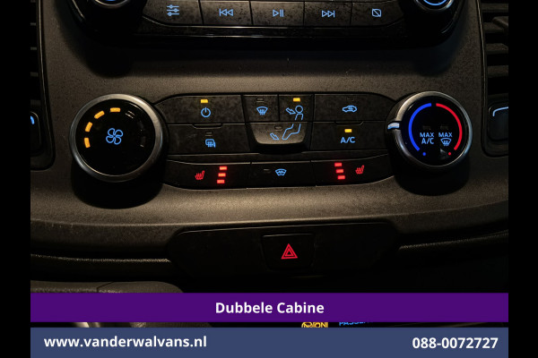 Ford Transit Custom 2.0 TDCI 130pk Automaat L2H1 Dubbele Cabine Euro6 Airco | 6-Zits | Camera | Navigatie | Apple Carplay Cruisecontrol, LED, Verwarmde voorruit, Stoelverwarming, Parkeersensoren, Achterklep