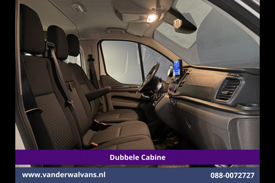 Ford Transit Custom 2.0 TDCI 130pk Automaat L2H1 Dubbele Cabine Euro6 Airco | 6-Zits | Camera | Navigatie | Apple Carplay Cruisecontrol, LED, Verwarmde voorruit, Stoelverwarming, Parkeersensoren, Achterklep
