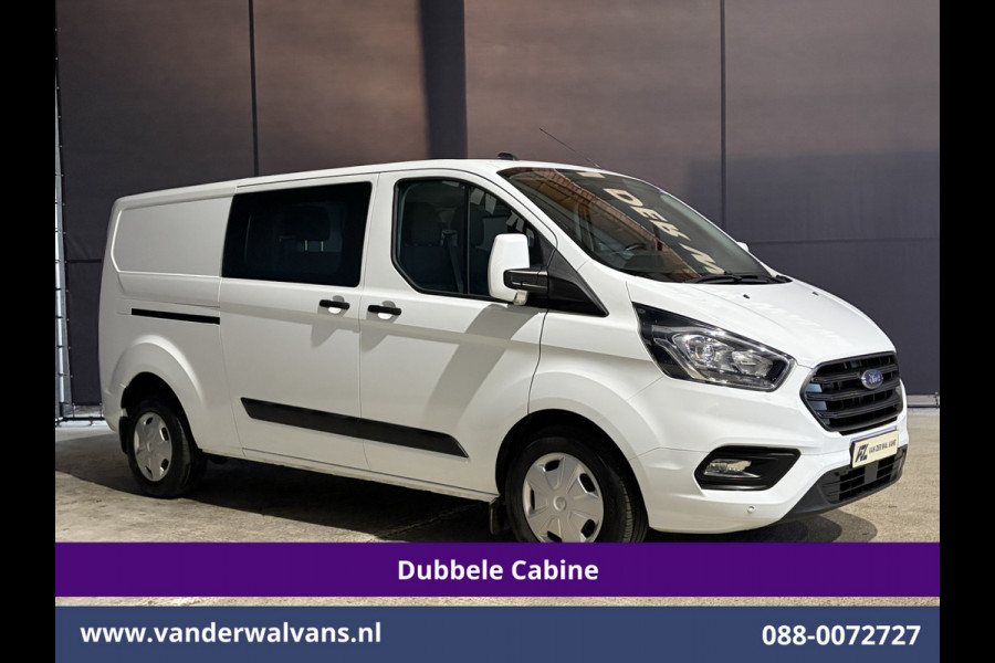 Ford Transit Custom 2.0 TDCI 130pk Automaat L2H1 Dubbele Cabine Euro6 Airco | 6-Zits | Camera | Navigatie | Apple Carplay Cruisecontrol, LED, Verwarmde voorruit, Stoelverwarming, Parkeersensoren, Achterklep