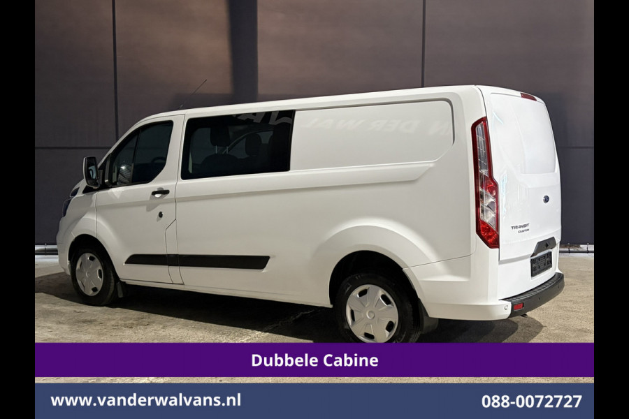 Ford Transit Custom 2.0 TDCI 130pk Automaat L2H1 Dubbele Cabine Euro6 Airco | 6-Zits | Camera | Navigatie | Apple Carplay Cruisecontrol, LED, Verwarmde voorruit, Stoelverwarming, Parkeersensoren, Achterklep