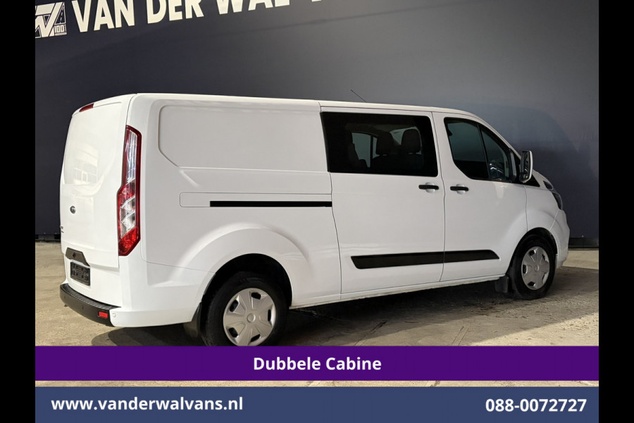 Ford Transit Custom 2.0 TDCI 130pk Automaat L2H1 Dubbele Cabine Euro6 Airco | 6-Zits | Camera | Navigatie | Apple Carplay Cruisecontrol, LED, Verwarmde voorruit, Stoelverwarming, Parkeersensoren, Achterklep