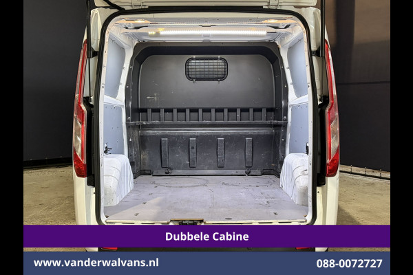 Ford Transit Custom 2.0 TDCI 130pk Automaat L2H1 Dubbele Cabine Euro6 Airco | 6-Zits | Camera | Navigatie | Apple Carplay Cruisecontrol, LED, Verwarmde voorruit, Stoelverwarming, Parkeersensoren, Achterklep