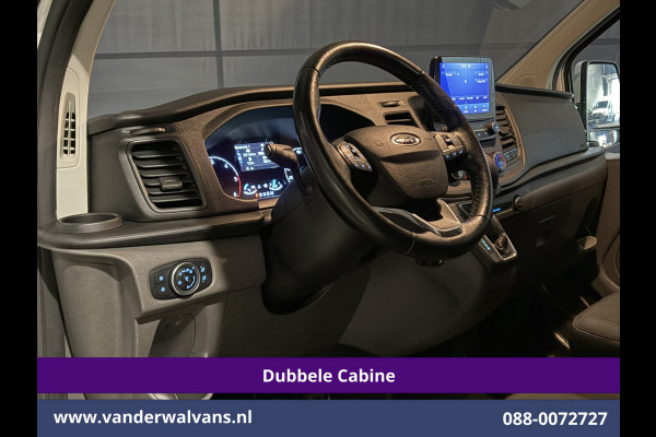 Ford Transit Custom 2.0 TDCI 130pk Automaat L2H1 Dubbele Cabine Euro6 Airco | 6-Zits | Camera | Navigatie | Apple Carplay Cruisecontrol, LED, Verwarmde voorruit, Stoelverwarming, Parkeersensoren, Achterklep