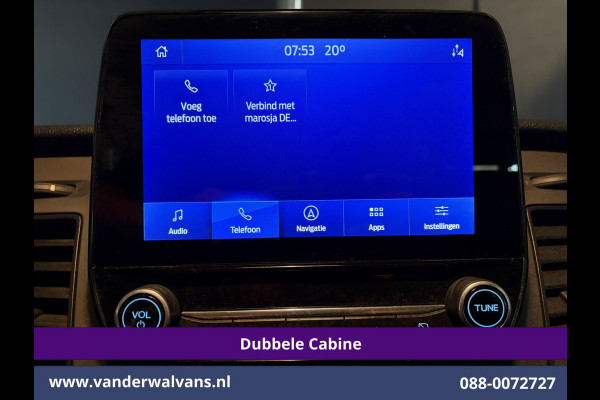 Ford Transit Custom 2.0 TDCI 130pk Automaat L2H1 Dubbele Cabine Euro6 Airco | 6-Zits | Camera | Navigatie | Apple Carplay Cruisecontrol, LED, Verwarmde voorruit, Stoelverwarming, Parkeersensoren, Achterklep