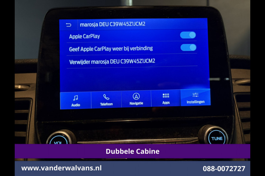 Ford Transit Custom 2.0 TDCI 130pk Automaat L2H1 Dubbele Cabine Euro6 Airco | 6-Zits | Camera | Navigatie | Apple Carplay Cruisecontrol, LED, Verwarmde voorruit, Stoelverwarming, Parkeersensoren, Achterklep