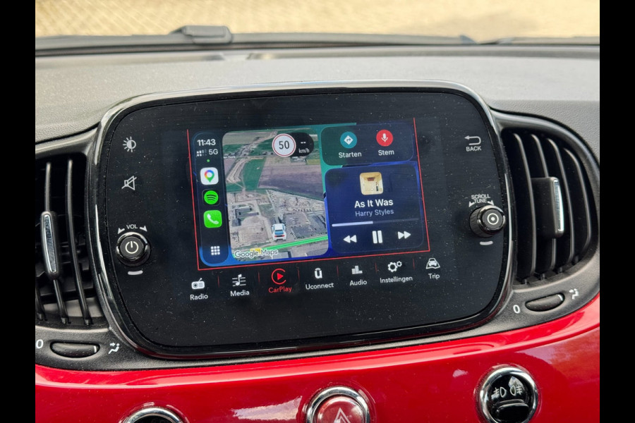 Fiat 500 1.0 Hybrid | Carplay/Android, Airco, Cruise, PDC, DAB |