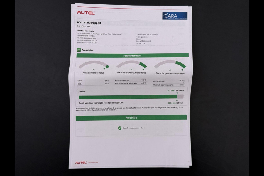 Tesla Model Y Performance AWD 75 kWh SOH 94% | AFN. TREKHAAK | 21 INCH TURBINE VELGEN | TESLA GARANTIE T/M 01-2028 OF 80.000 KM | ACCU & AANDRIJFLIJN GARANTIE T/M 01-2032 OF 192.000 KM | ALL IN RIJKLAAR PRIJS |