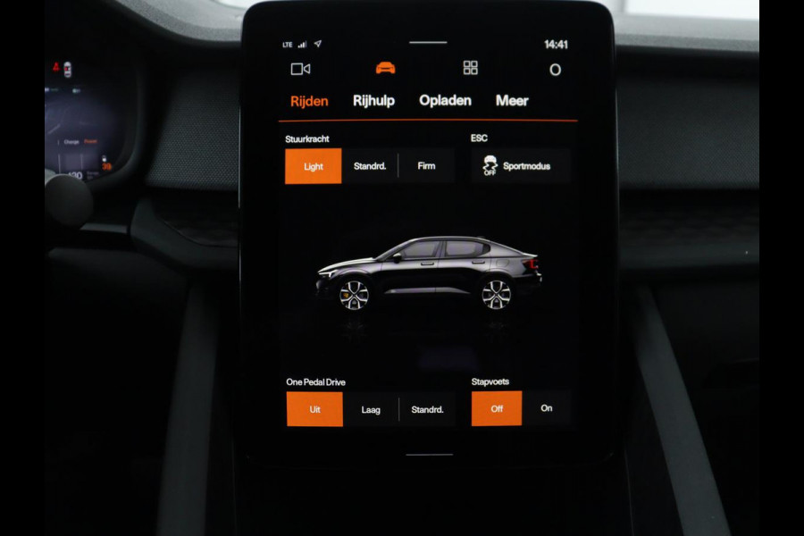 Polestar 2 Standard Range Single Motor 63kWh | SOH 89,7% | Memory | Stoelverwarming | Cruise control | Carplay | Navigatie | Bluetooth | Camera | Park assist | Interieurverlichting | Elektrische achterklep | Trekhaak