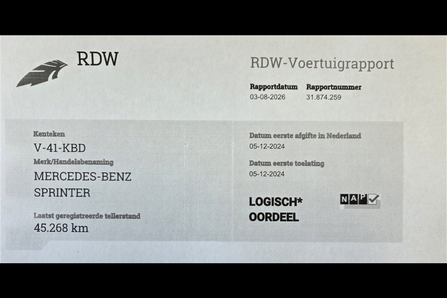 Mercedes-Benz Sprinter 315 CDI L3/H2 Mbux Camera Radar 270 Gr achterdeuren