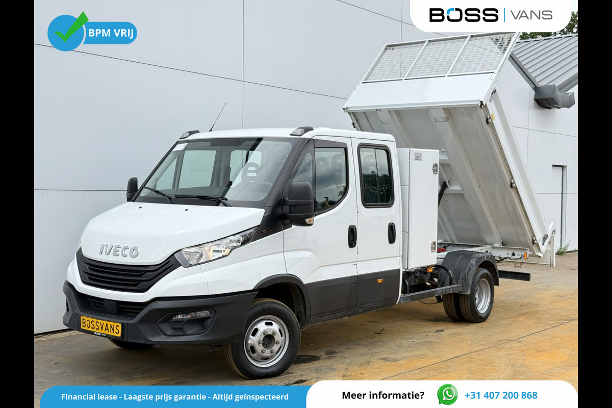 Iveco Daily 35C16 3.0 Dubbele Cabine Kipper Dubbellucht 3,5t Trekhaak 6 Stoelen Airco Cruise Control Benne Tipper