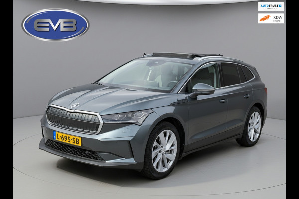Škoda ENYAQ iV 80, panoramadak, electr bedienbare trekhaak, 1/2 lederen sportinterieur, achteruitrijcamera,vele opties1 e eigenaar