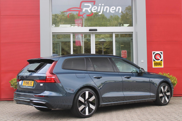 Volvo V60 2.0 T6 Plug-in hybrid 350PK AWD PLUS DARK | LONG RANGE | PANORAMISCH SCHUIF/KANTELDAK | NAVIGATIE VIA GOOGLE AUTO | APPLE CARPLAY / ANDROID AUTO | FULL-LED KOPLAMPEN | 125319" 6-SPAAKS BLACK / DIAMOND CUT VELGEN | LEDEREN BEKLEDING | POWER SEATS - BESTUURDERS- EN PASSAGIERSSTOEL ELEKTRISCHVERSTELBAAR MET GEHEUGEN, ELEKTRISCH VERSTELBARE  ZITVERLENGERS /LENDESTEUN VIERVOUDIG | STOEL- EN ACHTERBANKVERWARMING | STUURVERWARMING | PARKEERVERWARMING MET TIMER (STANDKACHEL) | ACHTERUIRIJ CAMERA | EXTRA GETINTE ACHTERRUITEN | ELEKTRISCH BEDIENBARE ACHTERKLEP | ELEKTRISCH INKLA