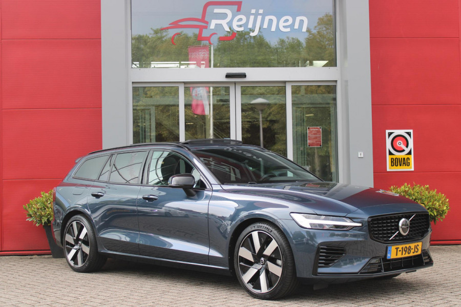Volvo V60 2.0 T6 Plug-in hybrid 350PK AWD PLUS DARK | LONG RANGE | PANORAMISCH SCHUIF/KANTELDAK | NAVIGATIE VIA GOOGLE AUTO | APPLE CARPLAY / ANDROID AUTO | FULL-LED KOPLAMPEN | 125319" 6-SPAAKS BLACK / DIAMOND CUT VELGEN | LEDEREN BEKLEDING | POWER SEATS - BESTUURDERS- EN PASSAGIERSSTOEL ELEKTRISCHVERSTELBAAR MET GEHEUGEN, ELEKTRISCH VERSTELBARE  ZITVERLENGERS /LENDESTEUN VIERVOUDIG | STOEL- EN ACHTERBANKVERWARMING | STUURVERWARMING | PARKEERVERWARMING MET TIMER (STANDKACHEL) | ACHTERUIRIJ CAMERA | EXTRA GETINTE ACHTERRUITEN | ELEKTRISCH BEDIENBARE ACHTERKLEP | ELEKTRISCH INKLA