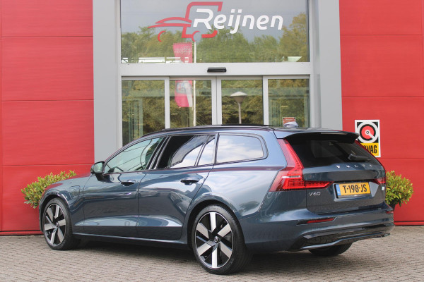 Volvo V60 2.0 T6 Plug-in hybrid 350PK AWD PLUS DARK | LONG RANGE | PANORAMISCH SCHUIF/KANTELDAK | NAVIGATIE VIA GOOGLE AUTO | APPLE CARPLAY / ANDROID AUTO | FULL-LED KOPLAMPEN | 125319" 6-SPAAKS BLACK / DIAMOND CUT VELGEN | LEDEREN BEKLEDING | POWER SEATS - BESTUURDERS- EN PASSAGIERSSTOEL ELEKTRISCHVERSTELBAAR MET GEHEUGEN, ELEKTRISCH VERSTELBARE  ZITVERLENGERS /LENDESTEUN VIERVOUDIG | STOEL- EN ACHTERBANKVERWARMING | STUURVERWARMING | PARKEERVERWARMING MET TIMER (STANDKACHEL) | ACHTERUIRIJ CAMERA | EXTRA GETINTE ACHTERRUITEN | ELEKTRISCH BEDIENBARE ACHTERKLEP | ELEKTRISCH INKLA