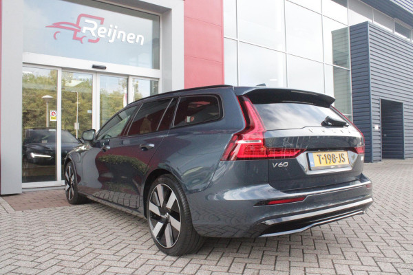 Volvo V60 2.0 T6 Plug-in hybrid 350PK AWD PLUS DARK | LONG RANGE | PANORAMISCH SCHUIF/KANTELDAK | NAVIGATIE VIA GOOGLE AUTO | APPLE CARPLAY / ANDROID AUTO | FULL-LED KOPLAMPEN | 125319" 6-SPAAKS BLACK / DIAMOND CUT VELGEN | LEDEREN BEKLEDING | POWER SEATS - BESTUURDERS- EN PASSAGIERSSTOEL ELEKTRISCHVERSTELBAAR MET GEHEUGEN, ELEKTRISCH VERSTELBARE  ZITVERLENGERS /LENDESTEUN VIERVOUDIG | STOEL- EN ACHTERBANKVERWARMING | STUURVERWARMING | PARKEERVERWARMING MET TIMER (STANDKACHEL) | ACHTERUIRIJ CAMERA | EXTRA GETINTE ACHTERRUITEN | ELEKTRISCH BEDIENBARE ACHTERKLEP | ELEKTRISCH INKLA