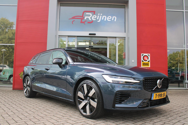 Volvo V60 2.0 T6 Plug-in hybrid 350PK AWD PLUS DARK | LONG RANGE | PANORAMISCH SCHUIF/KANTELDAK | NAVIGATIE VIA GOOGLE AUTO | APPLE CARPLAY / ANDROID AUTO | FULL-LED KOPLAMPEN | 125319" 6-SPAAKS BLACK / DIAMOND CUT VELGEN | LEDEREN BEKLEDING | POWER SEATS - BESTUURDERS- EN PASSAGIERSSTOEL ELEKTRISCHVERSTELBAAR MET GEHEUGEN, ELEKTRISCH VERSTELBARE  ZITVERLENGERS /LENDESTEUN VIERVOUDIG | STOEL- EN ACHTERBANKVERWARMING | STUURVERWARMING | PARKEERVERWARMING MET TIMER (STANDKACHEL) | ACHTERUIRIJ CAMERA | EXTRA GETINTE ACHTERRUITEN | ELEKTRISCH BEDIENBARE ACHTERKLEP | ELEKTRISCH INKLA