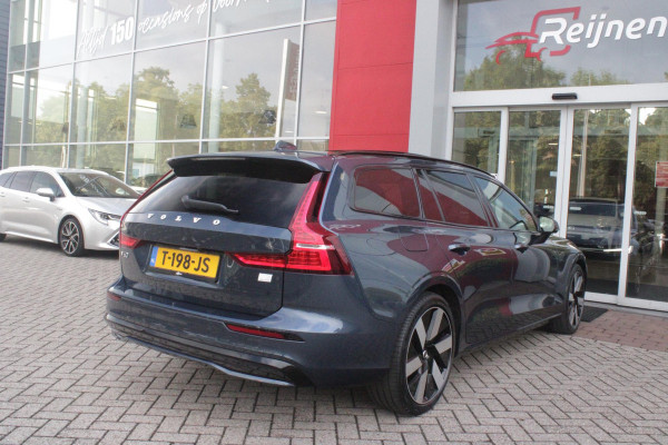 Volvo V60 2.0 T6 Plug-in hybrid 350PK AWD PLUS DARK | LONG RANGE | PANORAMISCH SCHUIF/KANTELDAK | NAVIGATIE VIA GOOGLE AUTO | APPLE CARPLAY / ANDROID AUTO | FULL-LED KOPLAMPEN | 125319" 6-SPAAKS BLACK / DIAMOND CUT VELGEN | LEDEREN BEKLEDING | POWER SEATS - BESTUURDERS- EN PASSAGIERSSTOEL ELEKTRISCHVERSTELBAAR MET GEHEUGEN, ELEKTRISCH VERSTELBARE  ZITVERLENGERS /LENDESTEUN VIERVOUDIG | STOEL- EN ACHTERBANKVERWARMING | STUURVERWARMING | PARKEERVERWARMING MET TIMER (STANDKACHEL) | ACHTERUIRIJ CAMERA | EXTRA GETINTE ACHTERRUITEN | ELEKTRISCH BEDIENBARE ACHTERKLEP | ELEKTRISCH INKLA