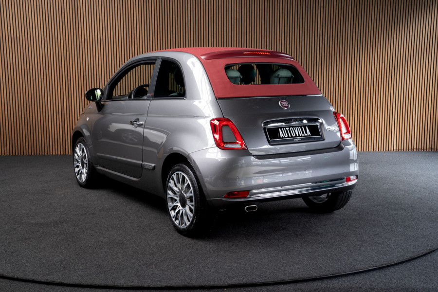 Fiat 500C 1.0 Hybrid Dolcevita Navi Leer Cruise PDC Carplay Zwarte binnenhemel LM velgen