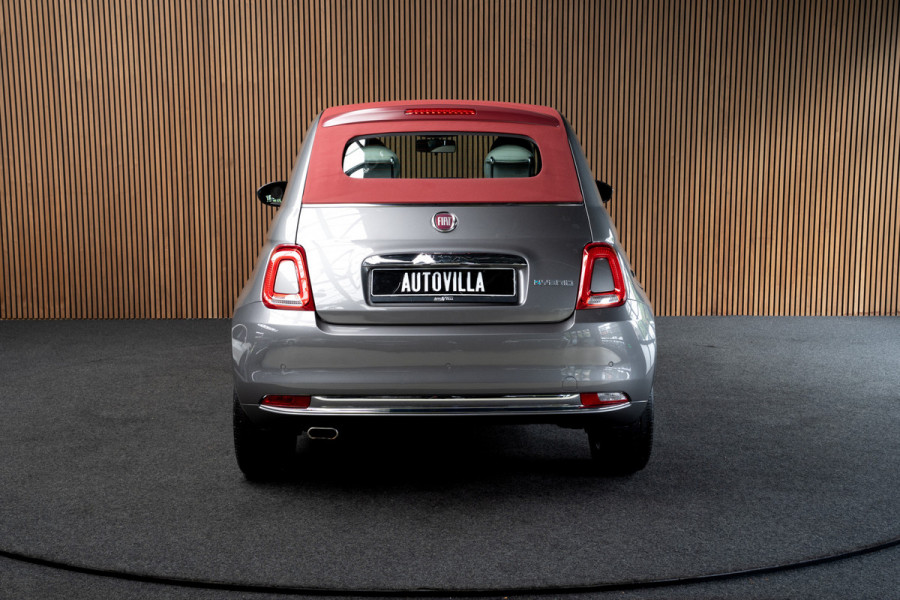 Fiat 500C 1.0 Hybrid Dolcevita Navi Leer Cruise PDC Carplay Zwarte binnenhemel LM velgen